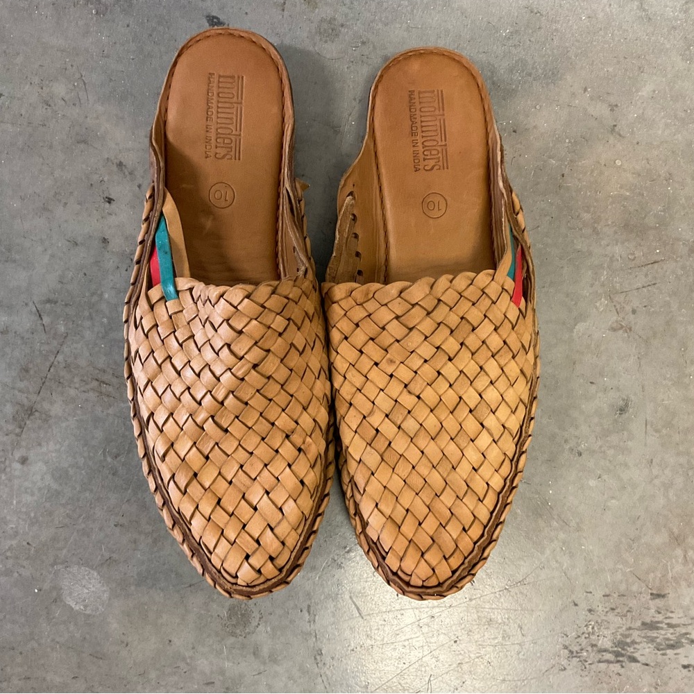 Handcrafted Tan Leather Slip-On Shoes